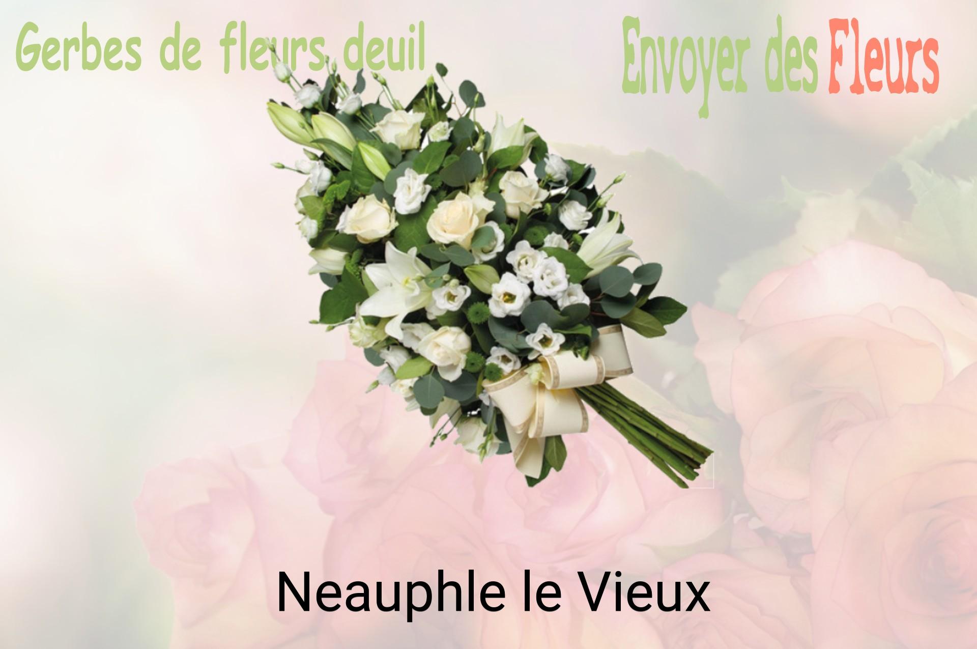 Gerbe de fleurs de deuil livrée à Neauphle-le-Vieux